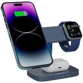 CANYON Wireless Charging Station Hexagon 310 3in1 DarkGrey/Blue