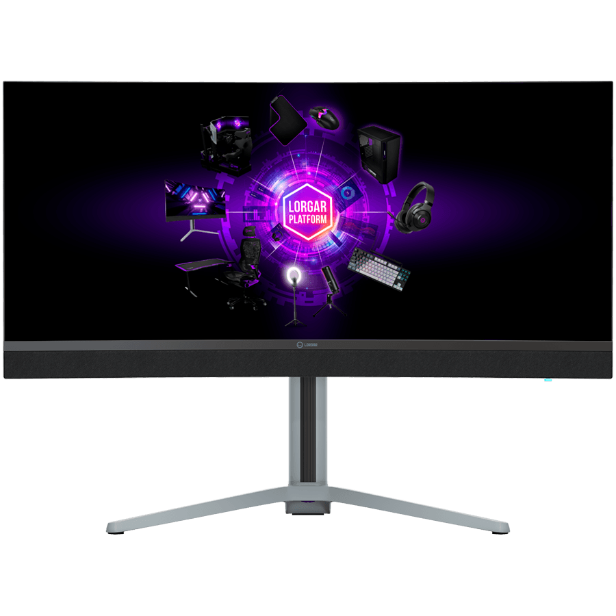LORGAR 34MP1, UWQHD MiniLED Gaming Monitor Pro, 34'' (3440*1440) VA curved monitor, black/milky grey 2