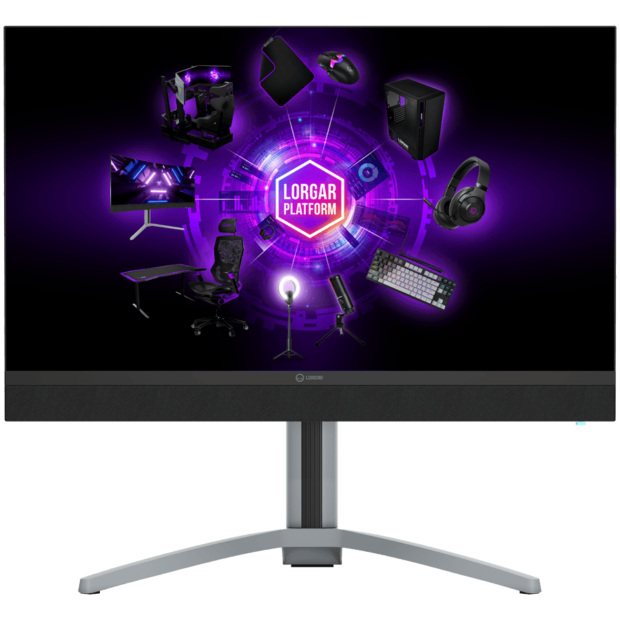 LORGAR 27MP1, UHD MiniLED Gaming Monitor Pro, 27'' (3840*2160) fast IPS flat monitor, black/milky grey 2