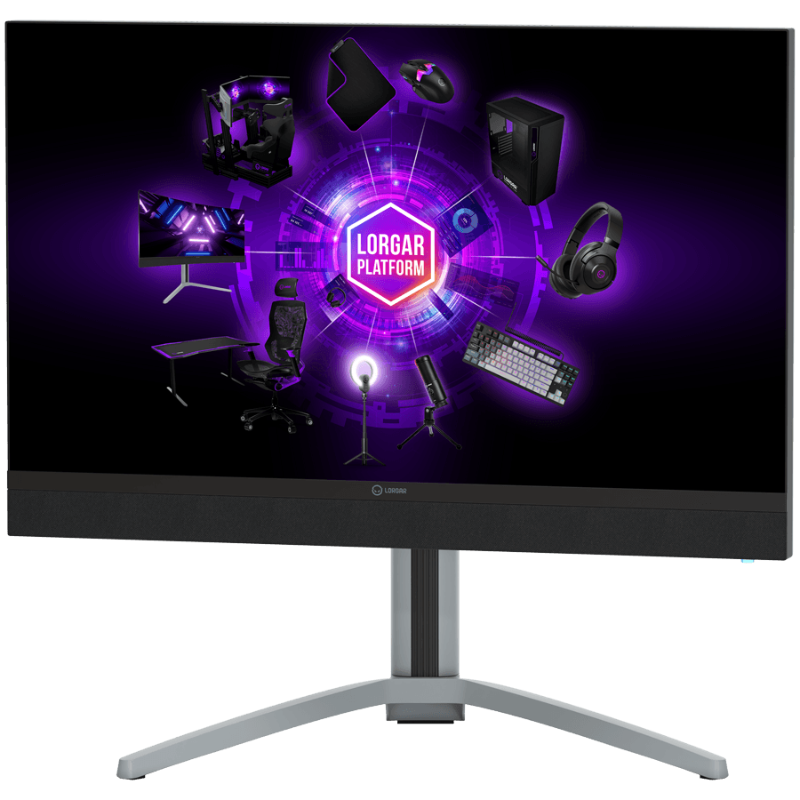 LORGAR 27MP1, UHD MiniLED Gaming Monitor Pro, 27'' (3840*2160) fast IPS flat monitor, black/milky grey 3