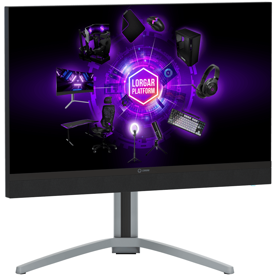 LORGAR 27MP1, UHD MiniLED Gaming Monitor Pro, 27'' (3840*2160) fast IPS flat monitor, black/milky grey 4
