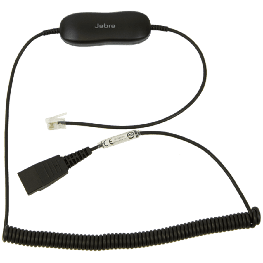JABRA Smart Cord, QD to RJ9, coiled, with 8-position switch configurator, for Avaya one-X Telephone system ( for 96XX Series)