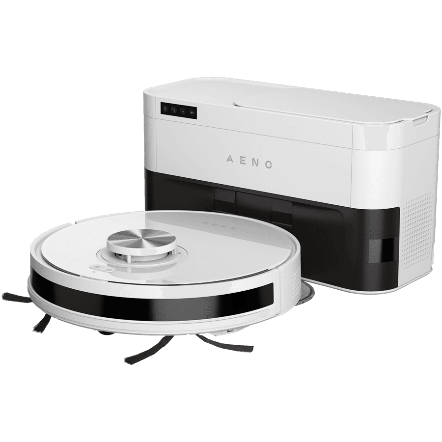 Robot Cleaner w/Dust Collector, white, 2in1 and dust tank, 4000pa, 3200mAh battery