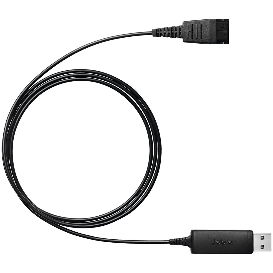 JABRA Link 230, USB enabler QD to USB, Plug & Play connection for corded JABRA Headsets with PC-based Audio and voice applications. Cable length 1.2 m
