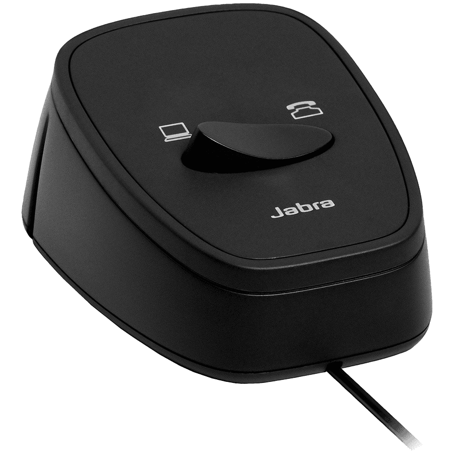 JABRA Link 180 Switch seamlessly between desk and softphone, Plug & Play solution for corded JABRA Headsets with PC-based audio and voice- applications