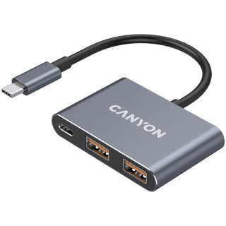 CANYON hub DS-3 3in1 USB-C Dark Grey