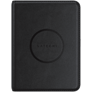 SATECHI Vegan-Leather Passport Cover w/ Find My (Black)