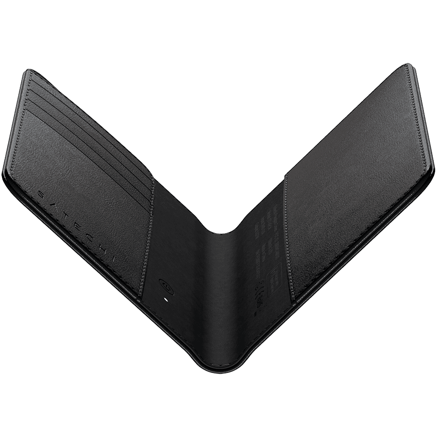 SATECHI Vegan-Leather Passport Cover w/ Find My (Black) 4