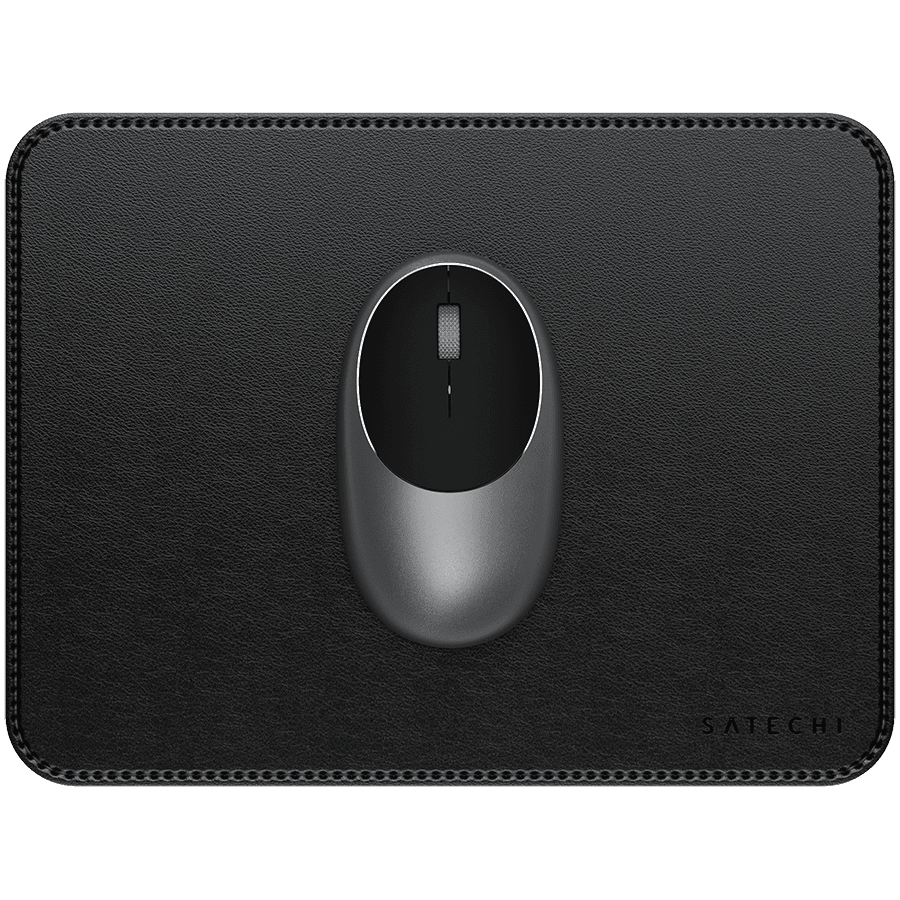SATECHI Vegan-Leather Premium Mouse Pad (Black) 2