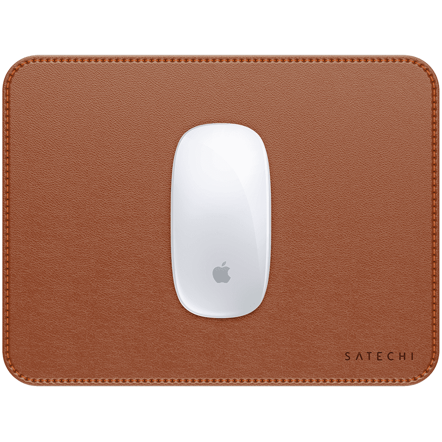 SATECHI Vegan-Leather Premium Mouse Pad (Brown) 2