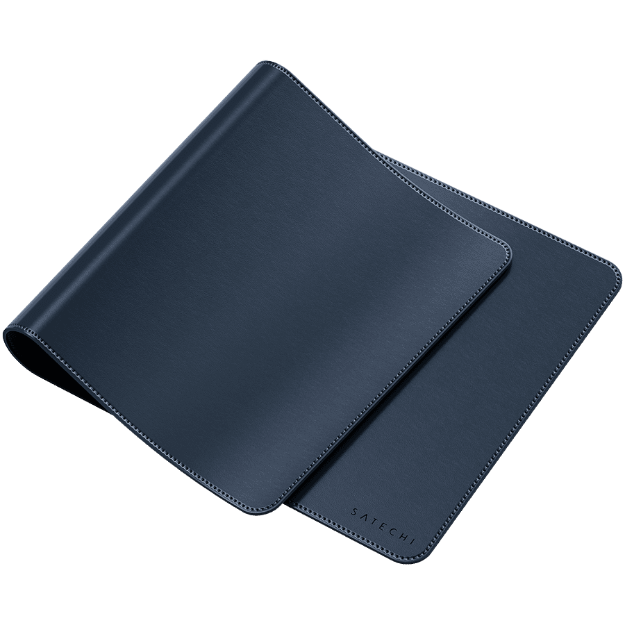SATECHI Vegan-Leather Premium Desk Mat (Blue) 3