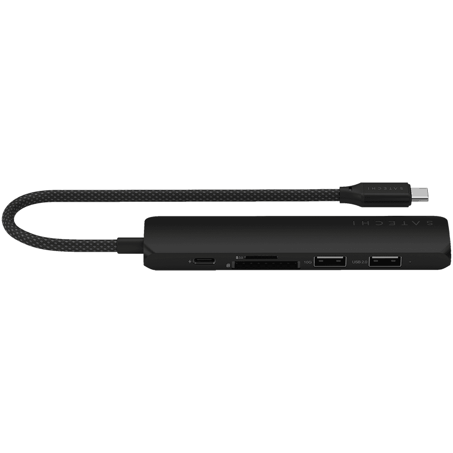 SATECHI 6-in-1 USB-C Slim Multiport Adapter (Black)