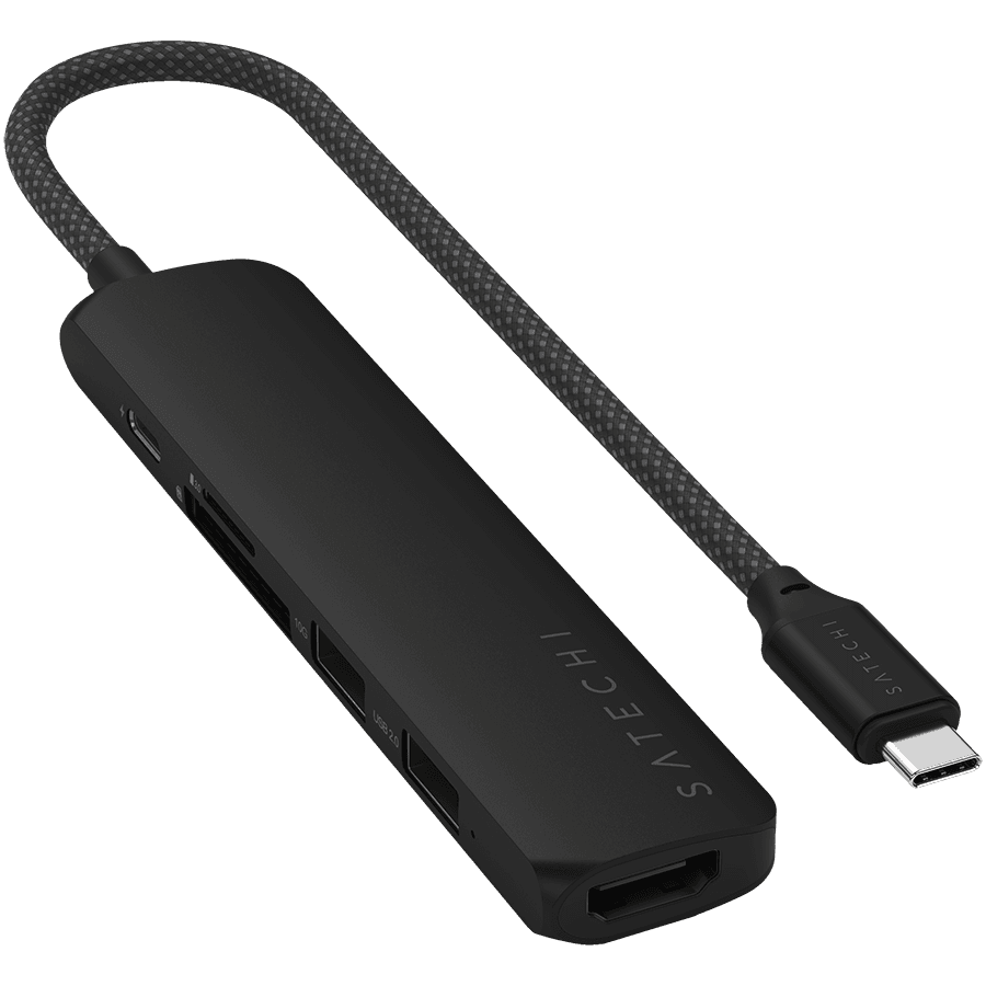 SATECHI 6-in-1 USB-C Slim Multiport Adapter (Black) 3