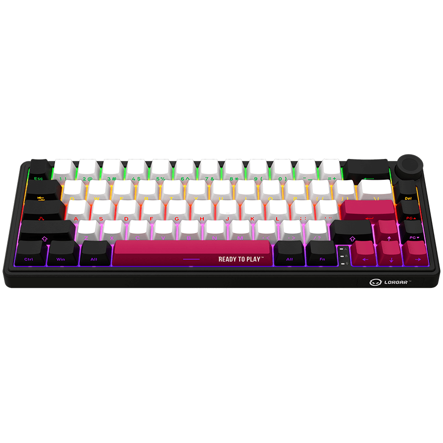 LORGAR KBP70MW, Wireless 65% Mechanical Gaming Keyboard Pro, Black/red, EN layout 3