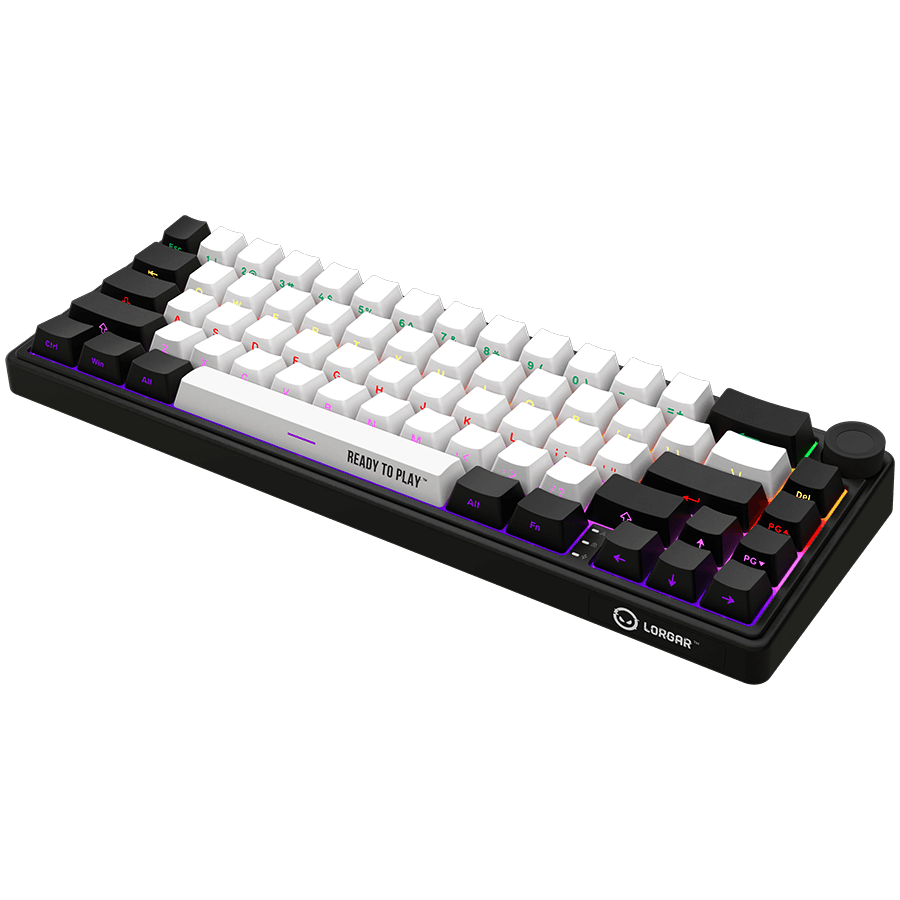 LORGAR KBP70MW, Wireless 65% Mechanical Gaming Keyboard Pro, Black/red, EN layout 7