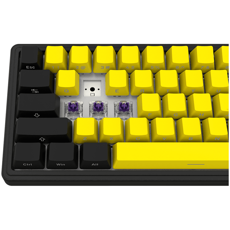 LORGAR KBP70MW, Wireless 65% Mechanical Gaming Keyboard Pro, Black/yellow, EN layout 8