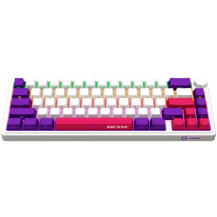 LORGAR KBP70MW, Wireless 65% Mechanical Gaming Keyboard Pro, White, EN layout 3