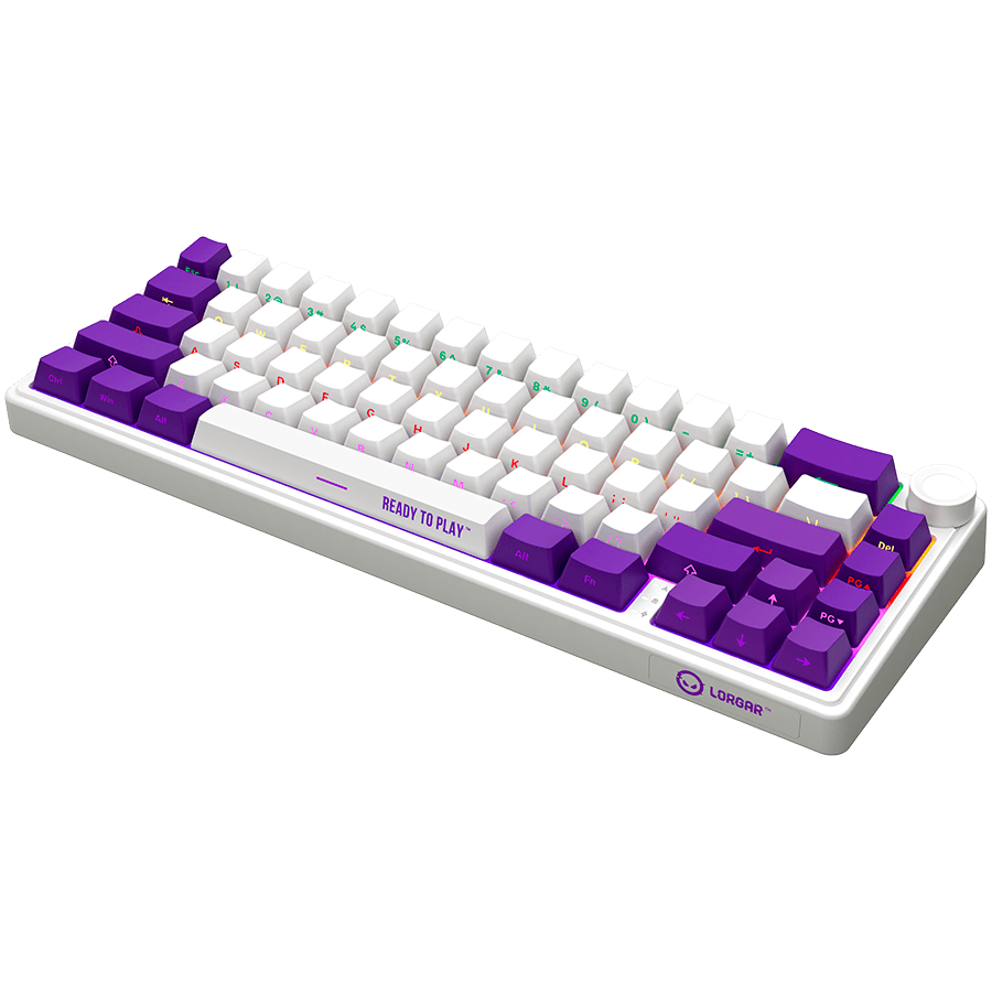 LORGAR KBP70MW, Wireless 65% Mechanical Gaming Keyboard Pro, White, EN layout 7