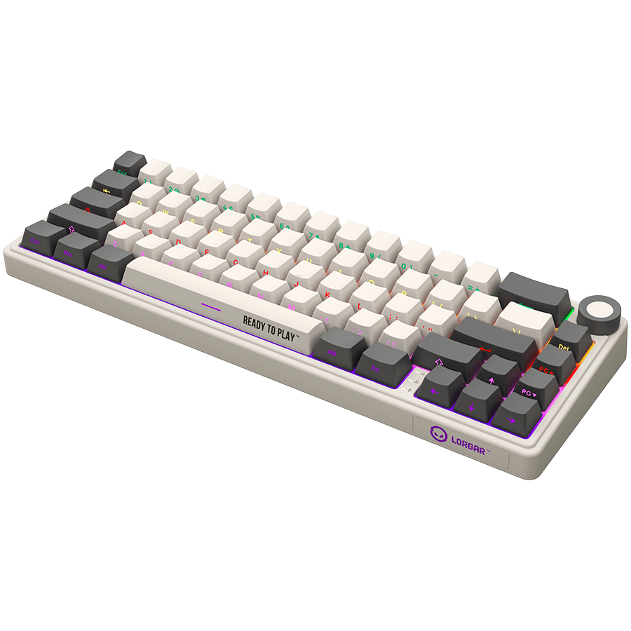 LORGAR KBP70MW, Wireless 65% Mechanical Gaming Keyboard Pro, Beige, EN layout 7