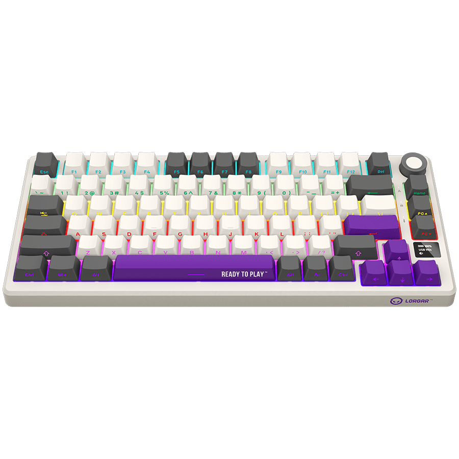LORGAR KBP7075W, Wireless 75% Mechanical Gaming Keyboard Pro, Beige, EN layout 3