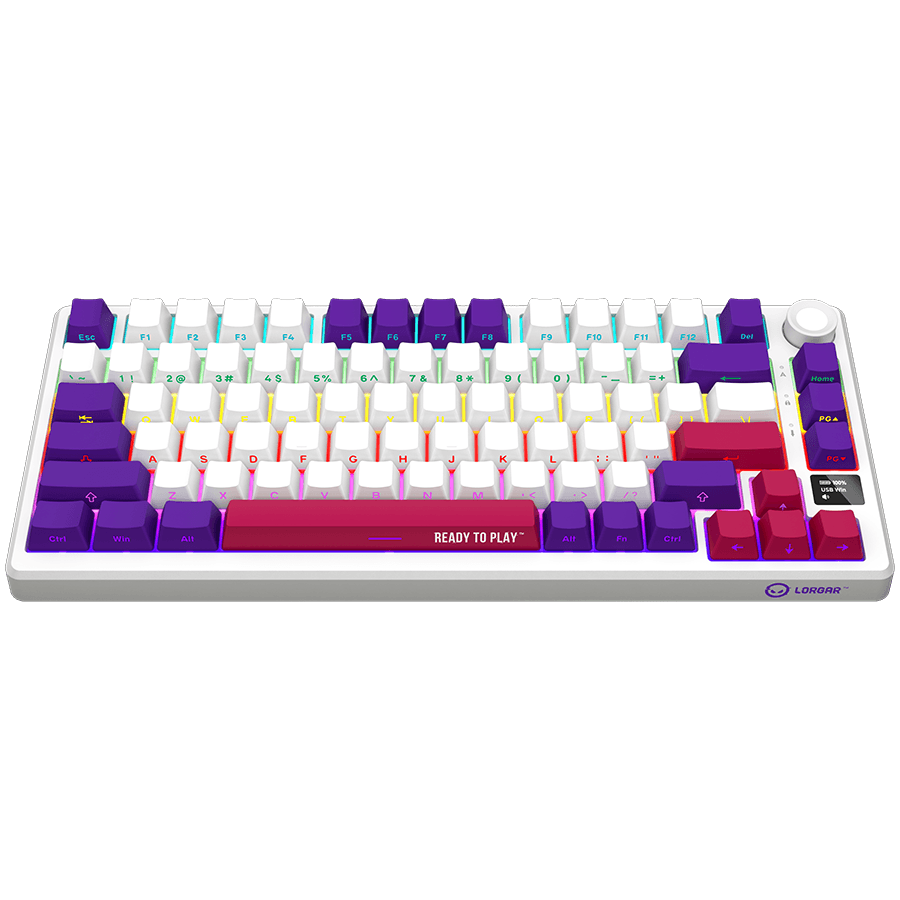LORGAR KBP7075W, Wireless 75% Mechanical Gaming Keyboard Pro, White, EN layout 3