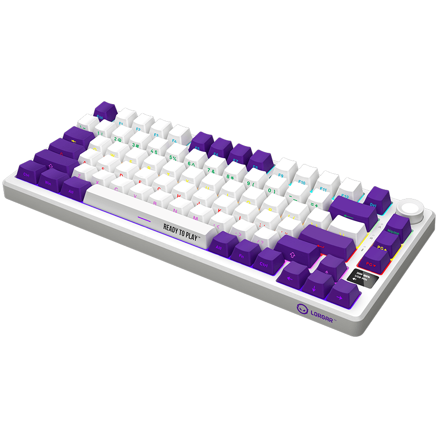LORGAR KBP7075W, Wireless 75% Mechanical Gaming Keyboard Pro, White, EN layout 7