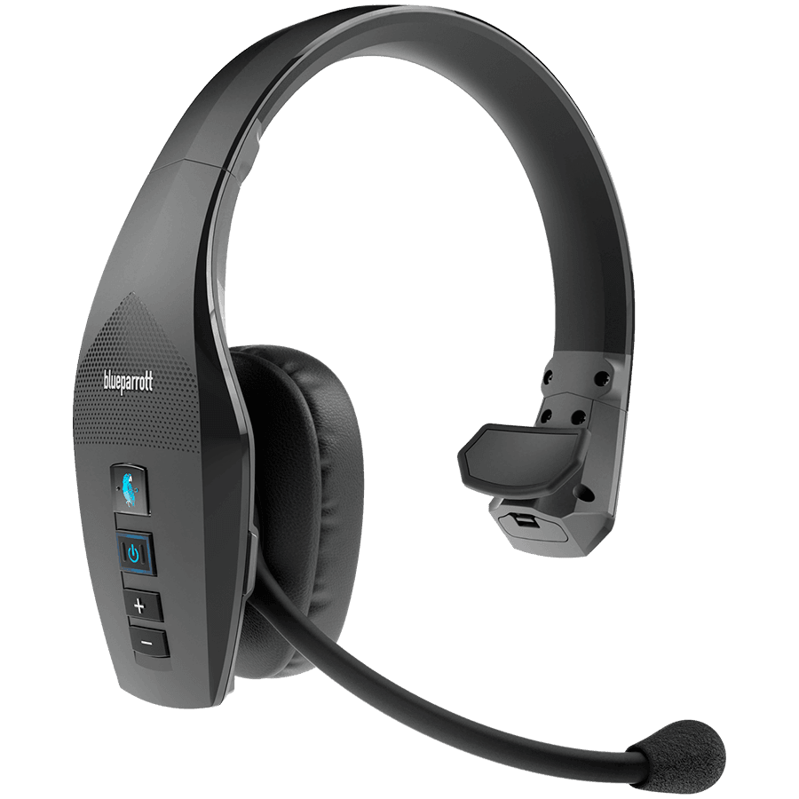 JABRA BlueParrott B650-XT; Active Noise Cancellation (ANC); Up to 36 hours of talk time; IP54-rated durability; Customizable BlueParrott Button; Hands-free voice control