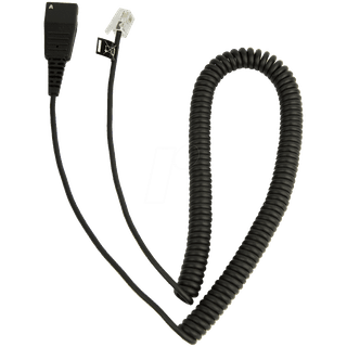 Jabra QD Cord to RJ10, coiled, 0, 5 - 2 meters, for Lucent Callmaster V, VI, Cisco 79xx and PLX A22
