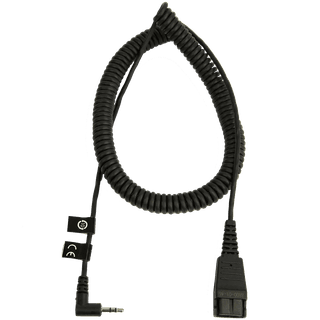 Jabra QD Cord to 2, 5mm pin plug, coiled 0, 5-2m, fi. for Panasonic GB500, PLX CA40