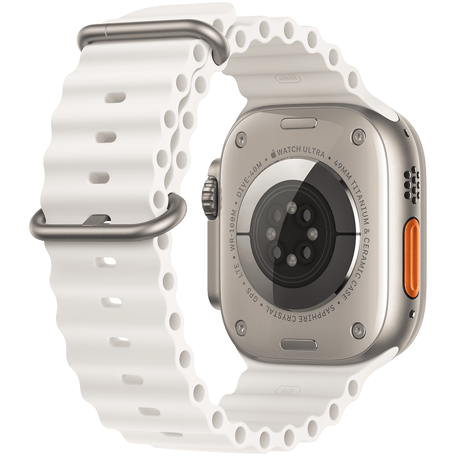 Apple Watch Ultra 2 GPS + Cellular, 49mm Titanium Case with White Ocean Band 3