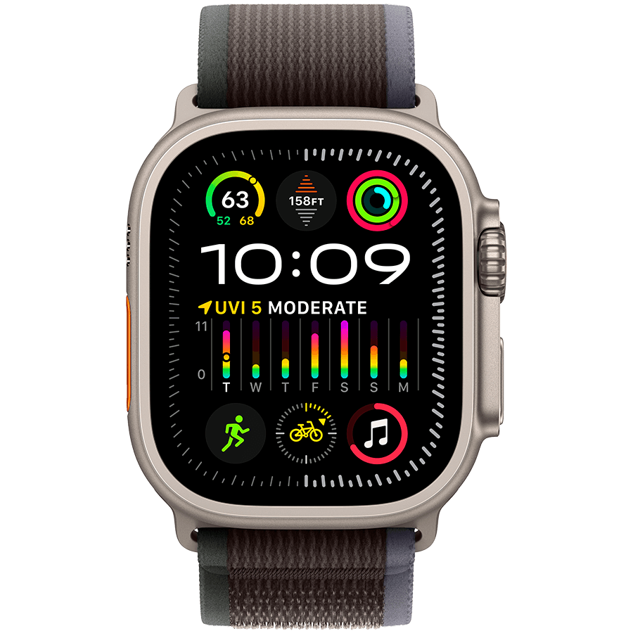 Apple Watch Ultra 2 GPS + Cellular, 49mm Titanium Case with Blue/Black Trail Loop - S/M 2