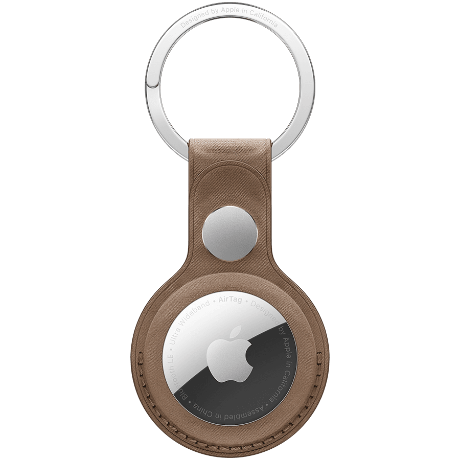AirTag FineWoven Key Ring - Taupe