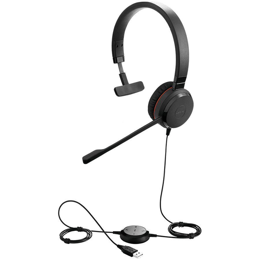 JABRA Evolve 20 SE, Mono UC, USB C/A adapter, Leather