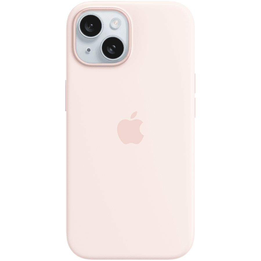 iPhone 15 Silicone Case with MagSafe - Light Pink