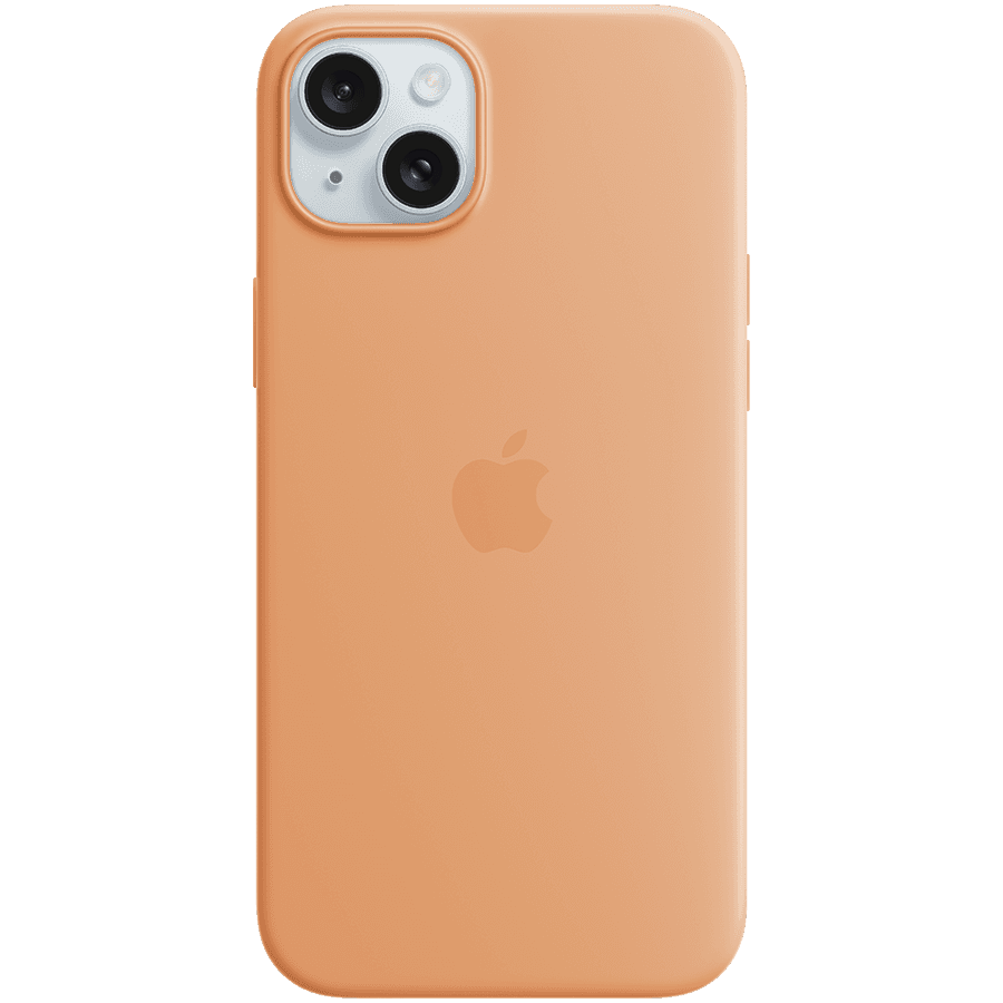 iPhone 15 Plus Silicone Case with MagSafe - Orange Sorbet