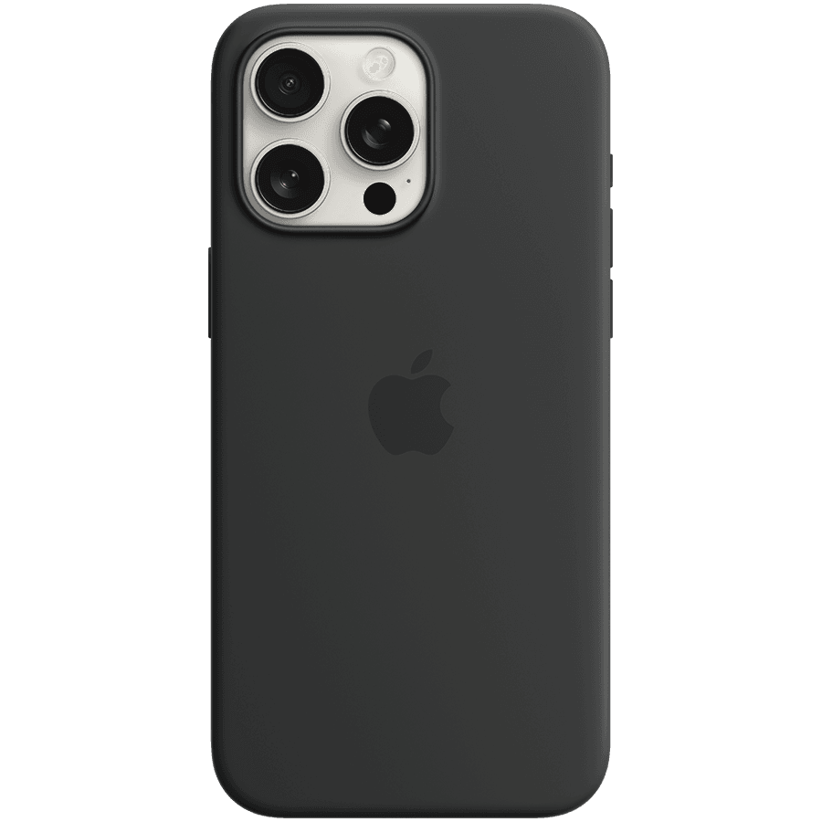iPhone 15 Pro Max Silicone Case with MagSafe - Black
