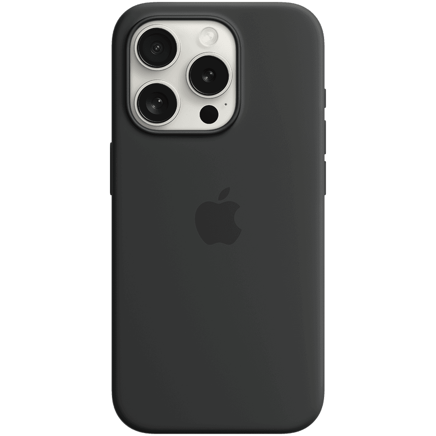 iPhone 15 Pro Silicone Case with MagSafe - Black