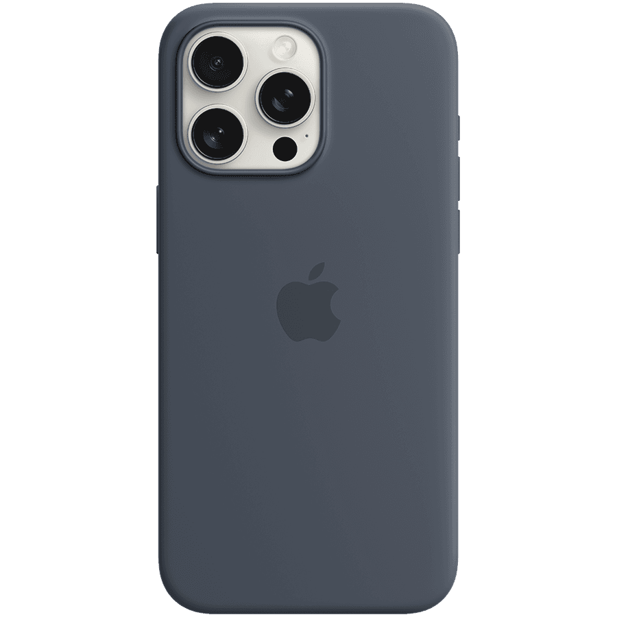 iPhone 15 Pro Max Silicone Case with MagSafe - Storm Blue