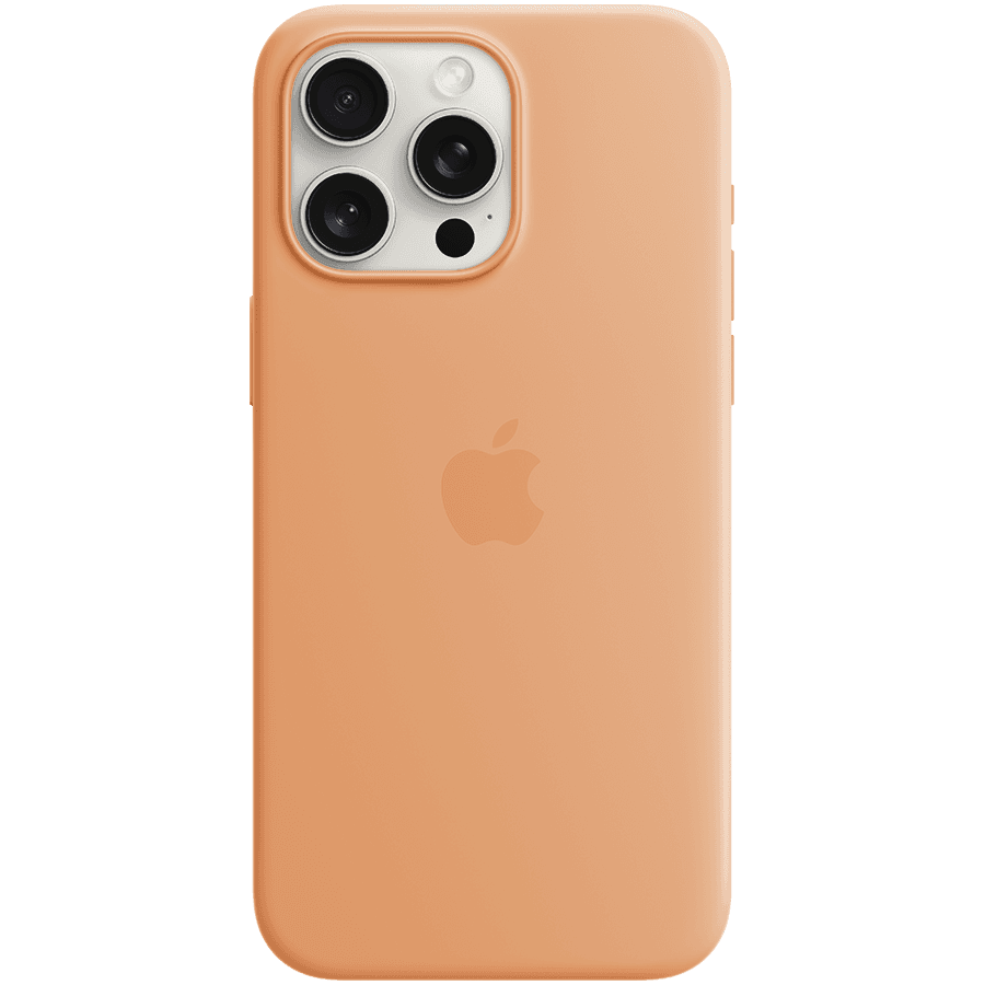 iPhone 15 Pro Max Silicone Case with MagSafe - Orange Sorbet