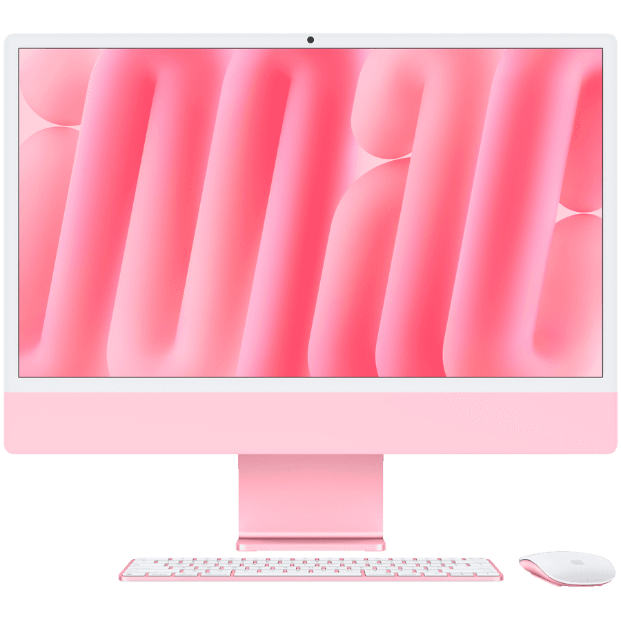 24-inch iMac with Retina 4.5K display: Apple M4 chip with 10‑core CPU and 10‑core GPU, 24GB, 512GB SSD - Pink