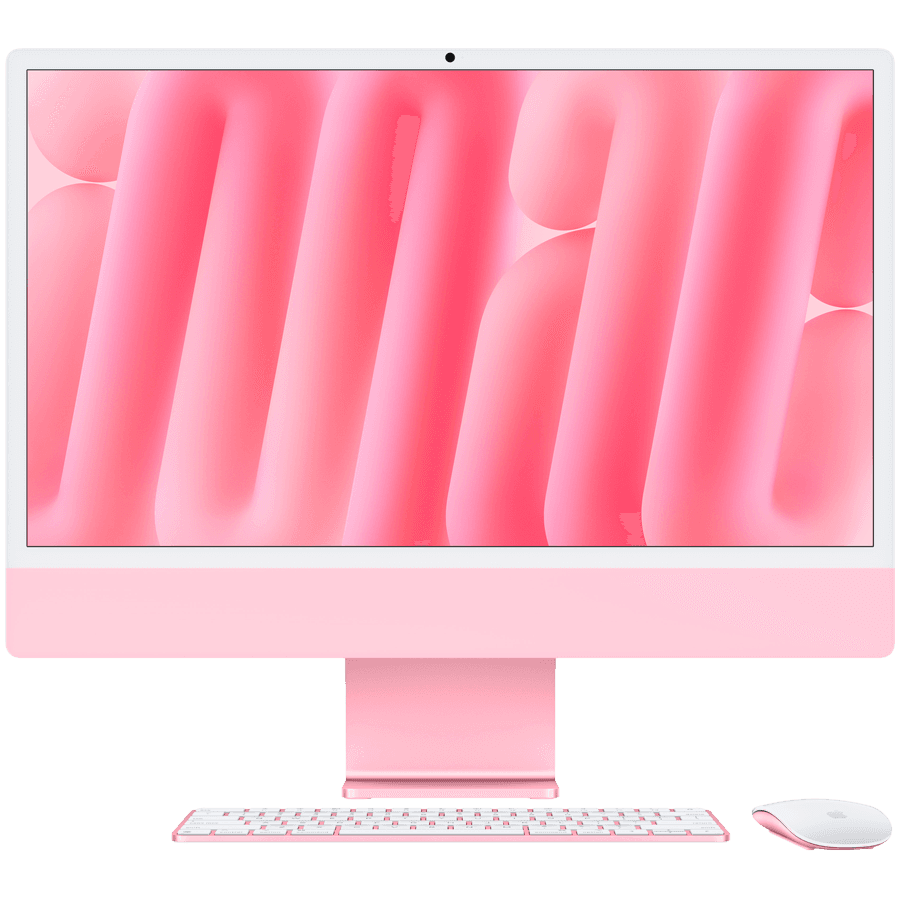 24-inch iMac with Retina 4.5K display: Apple M4 chip with 8‑core CPU and 8‑core GPU, 16GB, 256GB SSD - Pink