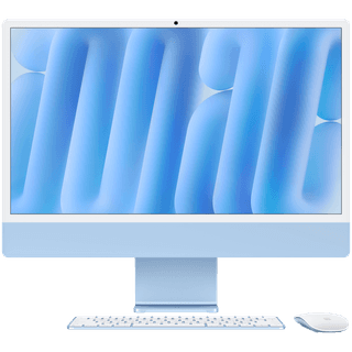 24-inch iMac with Retina 4.5K display: Apple M4 chip with 10‑core CPU and 10‑core GPU, 24GB, 512GB SSD - Blue