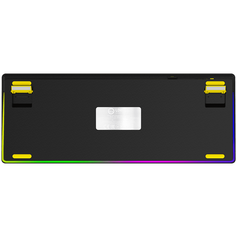 LORGAR KBP70TKLW, Wireless TKL Mechanical Gaming Keyboard Pro, Black/yellow, EN layout 8
