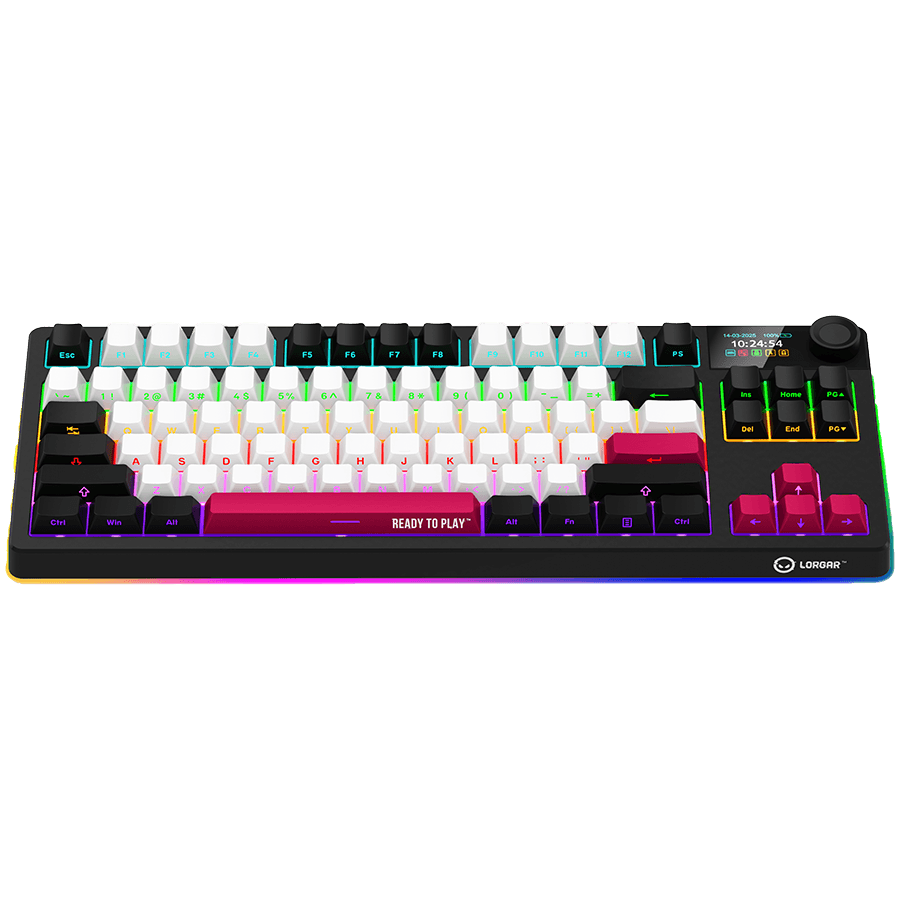 LORGAR KBP70TKLW, Wireless TKL Mechanical Gaming Keyboard Pro, Black/red, EN layout 3