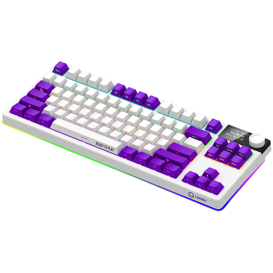 LORGAR KBP70TKLW, Wireless TKL Mechanical Gaming Keyboard Pro, White, EN layout 7