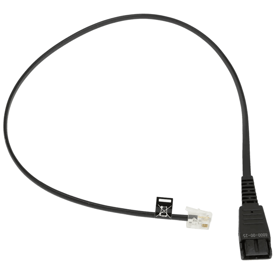 JABRA QD Cord to RJ10, straight, 0, 5 meters, Siemens-allocation