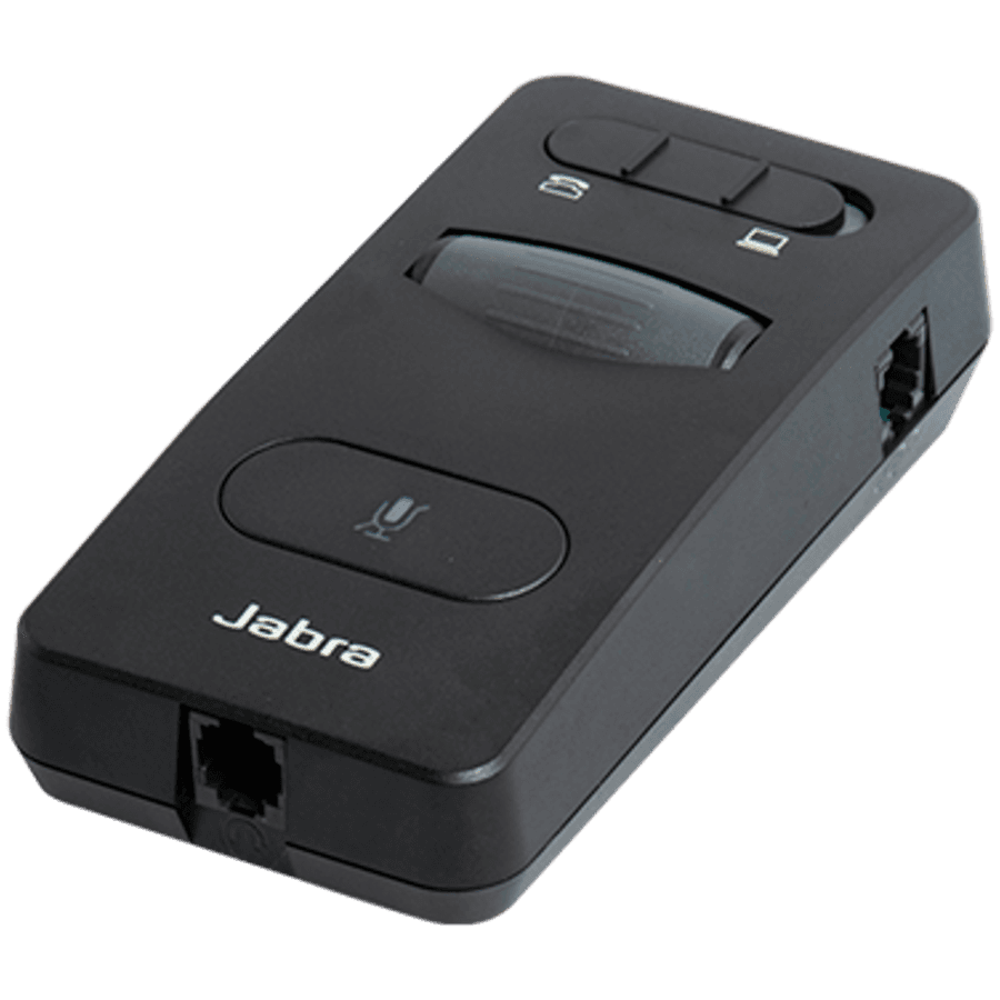 JABRA LINK 860 Amplifier, send and receive amplifier, mute function, volume button, for PC and deskphone, compliance of european noise regulations, audio streaming to allow call recording, agent greeting and transcriptions