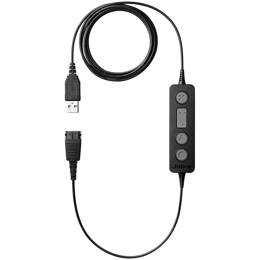 JABRA Link 260, USB enabler QD to USB, Plug&Play connection for corded JABRA Headsets with PC-based Audio- and voice applications, Call Control button. MS only guaranteeed with Biz 2300 WB & Biz 2400 WB.