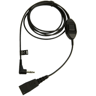 Jabra QD Cord to 3.5 mm jack. With in-line call-answering; for Alcatel 8er and 9er Series