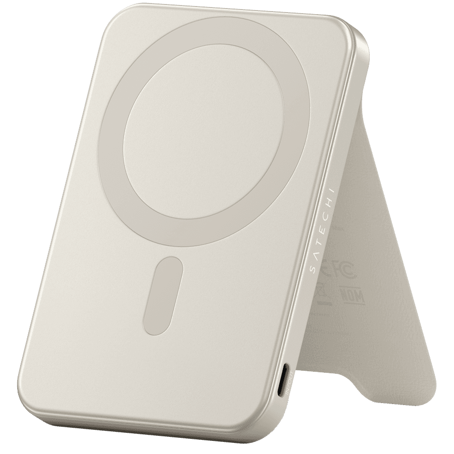 SATECHI Qi2 5K Magnetic Power Bank with Stand (Sand)